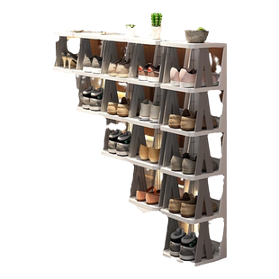 楼梯鞋架家用门口台阶梯式多层组合放楼梯上简易鞋子收纳神器鞋柜