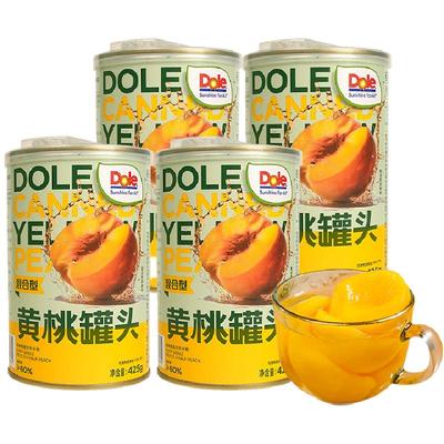 DOLE都乐混合型黄桃罐头425g水果罐头含梨汁整箱装砀山黄桃a