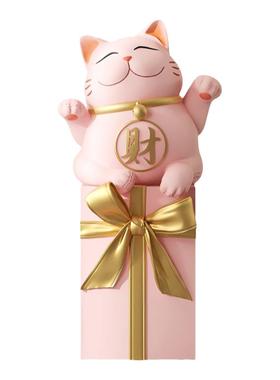 招财猫客厅落地摆件开业礼物