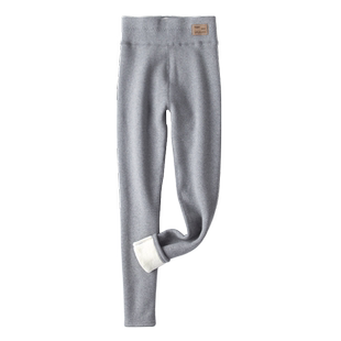 羊羔绒特厚棉裤女秋冬外穿加绒加厚毛绒秋裤东北燕麦白保暖打底裤