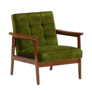 E2全球购正品|日本Karimoku K Chair 日式软包进口复古躺椅沙发椅