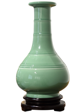 龙泉青瓷纯手工茶桌花瓶家居装饰