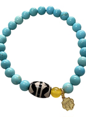 大昭寺玛瑙天珠六字真言手串