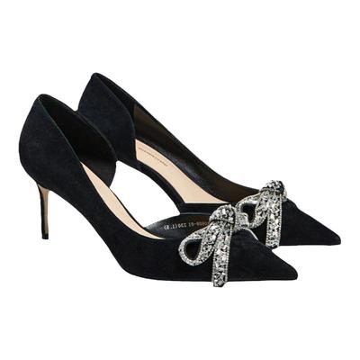 尖头细高跟单鞋女时装鞋晚宴婚鞋