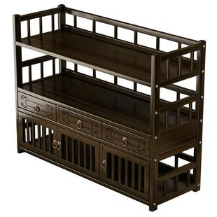 桌面博古架实木中式茶桌上小型茶具收纳架茶台摆件茶叶茶杯置物架