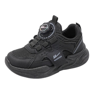 回力儿童网面运动鞋2025新款秋季运动黑色跑步鞋男女童透气休闲鞋