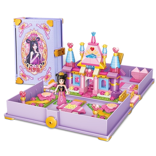 古迪积木书叶罗丽女孩系列益智拼装城堡冰宫殿公主梳妆台儿童玩具