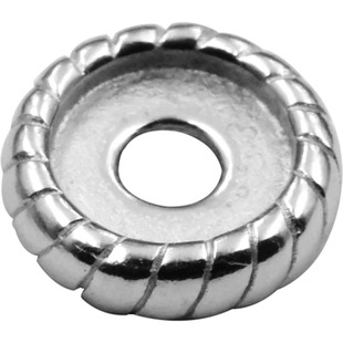 纯银隔片螺旋纹藏式佛珠手串diy隔珠菩提文玩配饰配件实心垫片925