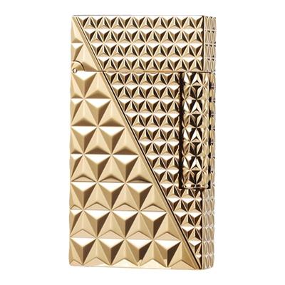 钻石纹正品法国朗声皇家都澎打火机进口纯铜充气侧滑轮男友礼物