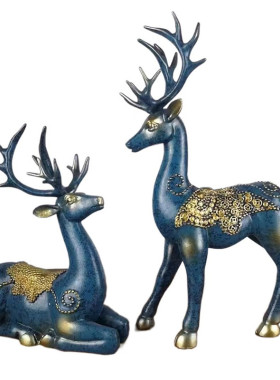 创意装饰品客厅招财鹿桌面摆件办