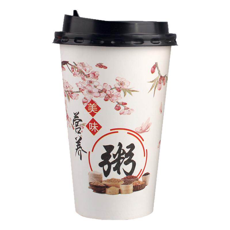 早餐粥杯一次性商用带盖