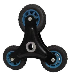 爬楼梯车轮手拉车轮六轮橡胶耐磨轮三角轮拉货车轮双轴承滚珠脚轮