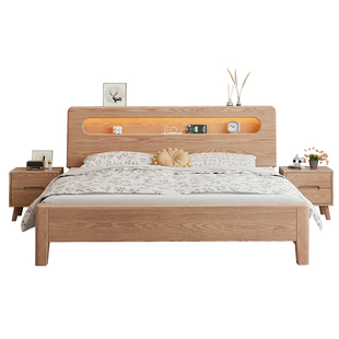 馨佰利实木床1米8主卧双人床原木风2026新款现代简约1米5卧室大床