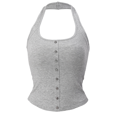 dcw单排扣美背性感瑜伽吊带上衣