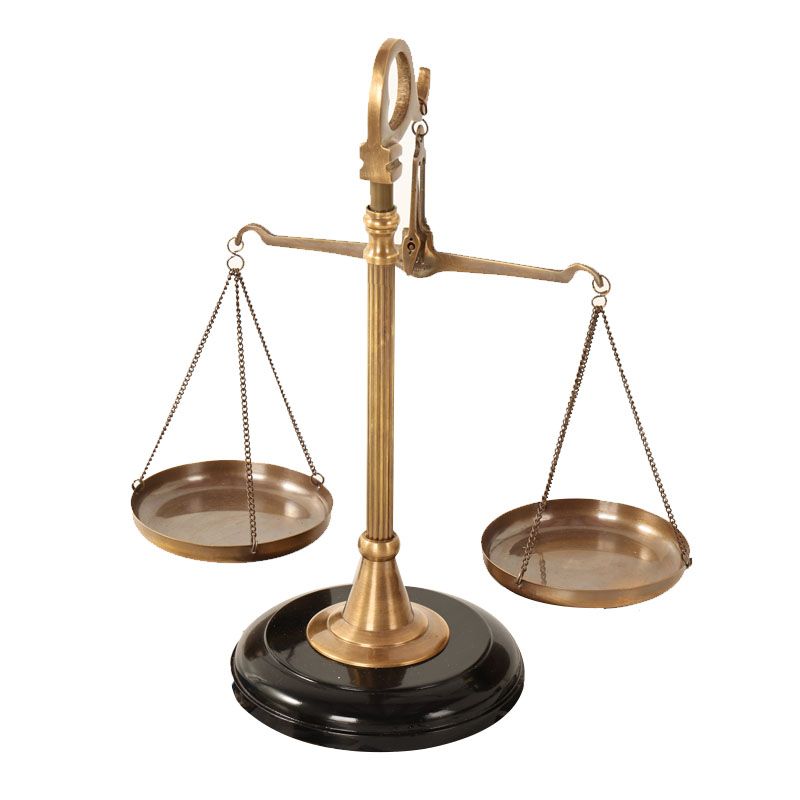 印度进口黄铜复古怀旧天平秤高端律师会所书房招财礼品装饰摆件