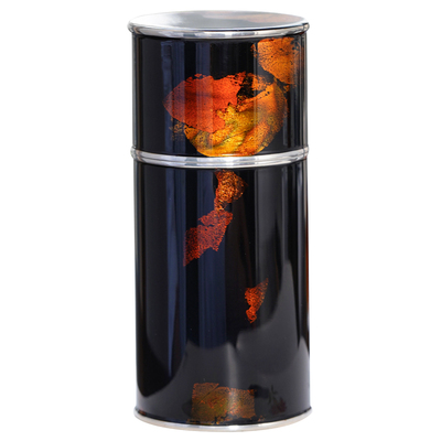 斑锡龙纯锡天然大漆便携茶仓