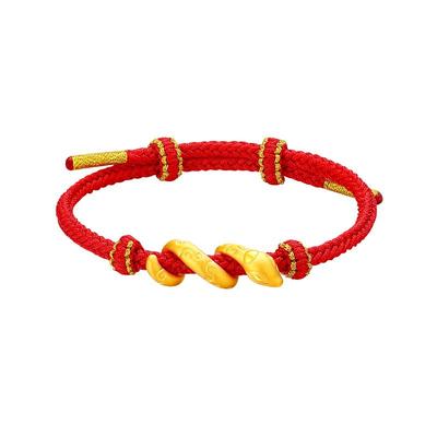 vana本命年灵蛇黄金手绳手链