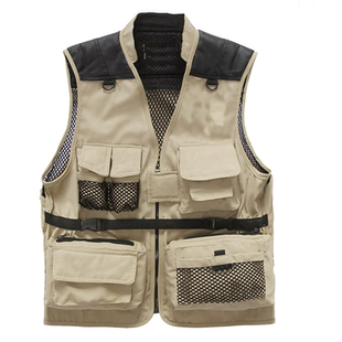 多口袋摄影马甲工装佳能定制绣印记者导演男女工作服户外机能背心