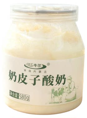 内蒙牛尔奶皮子酸奶580克x2罐