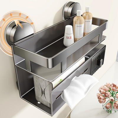 吸盘纸巾盒卫生间厕所置物免打孔壁挂抽纸厕纸放置盒洗手间卷纸架