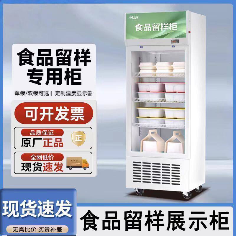 留样柜双人双锁立体式小型托管冰箱食堂食品冷藏保鲜商用展示柜