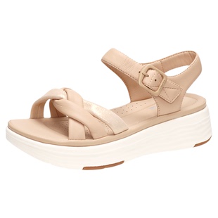 COMELY康莉2025新厚底露趾羊皮后空女鞋凉鞋KAJ43300DC01A03BLF