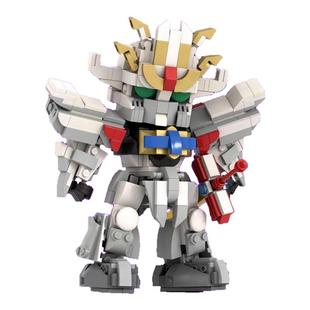 魔动王光能使者积木SD究极水卷侠风飘侠拼搭模型小颗粒拼装玩具男