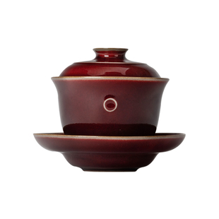 万仟堂钧窑三才盖碗单个高档大号泡茶盖碗茶杯中式功夫茶具天福