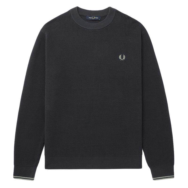 FREDPERRY华夫格针织衫简约休闲
