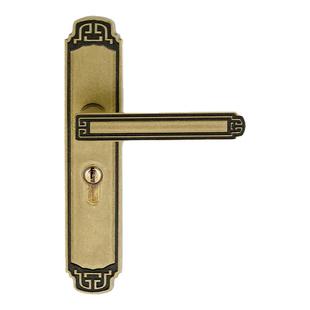 雅洁法式铜锁北欧中美式复古轻奢室内房门金色静音卧室门锁2051