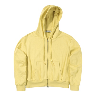 基础合身连帽开衫卫衣男美式