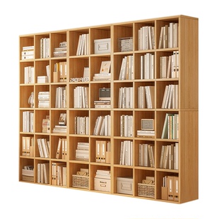 实木书架子定制客厅电视柜图书馆展示柜玻璃门柜兔宝宝千年舟书柜