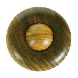 绿檀木运转珠手把件按摩文玩解压运转摆件镂空一体工艺平安扣饰品