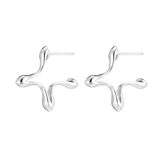 几何不规则四芒星耳环女小众设计感高级感简约气质耳环耳饰25新款