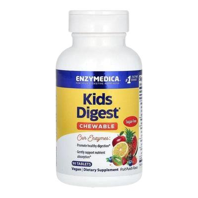 Enzymedica儿童消化蛋白酶咀嚼片肠胃消化健康营养吸收4 岁及以上