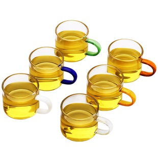 玻璃杯茶具单个功夫小茶杯主人杯茶碗单杯品茗杯茶盏琉璃杯建盏杯