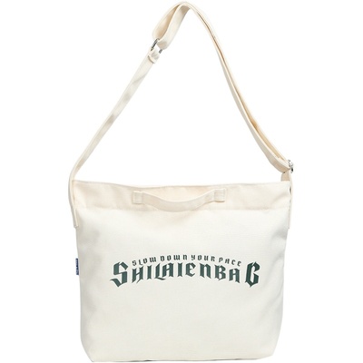 日系斜挎包男款帆布邮差包