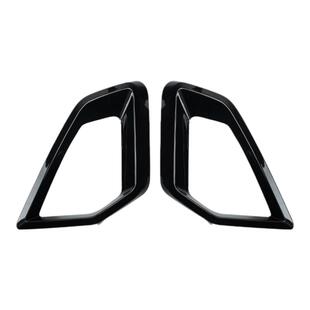 适用23-26款宝马国产X5L前脸改装獠牙装饰贴进气出风口黑武士配件