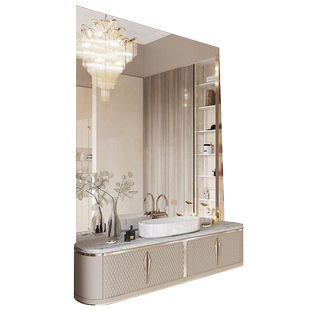 高端定制浴室柜法式轻奢实木洗漱台奶油风卫生间洗手脸面池盆组合