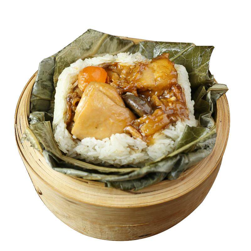花尾渡广式猛料糯米鸡咸蛋黄鸡腿扒瑶柱荷叶鸡半成品方便速食早餐