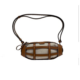 My Apartment轻便灯笼编织包帆布拼接镂空通勤单肩腋下斜挎包女