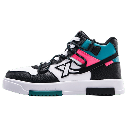 特步潮流男板鞋高帮百搭运动鞋