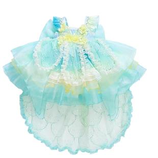 女童绿精灵奇妙花仙子洛丽塔连衣裙女孩生日礼服公主裙儿童蓬蓬裙