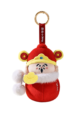 新年关公关二爷毛绒包包挂件玩偶