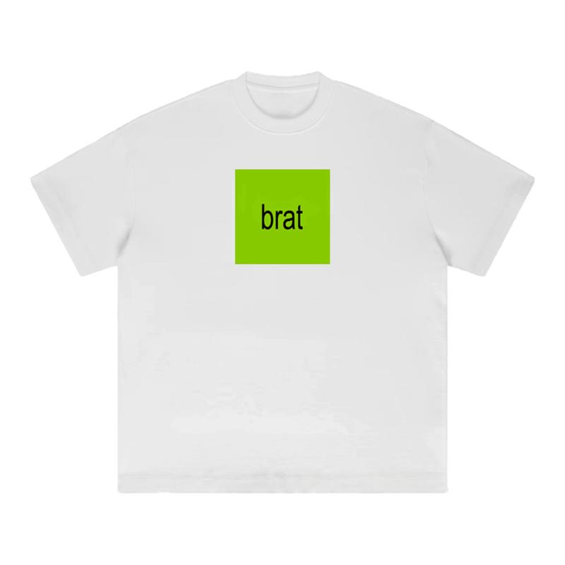 自制洗茶辣妹短袖欧美应援衫brat