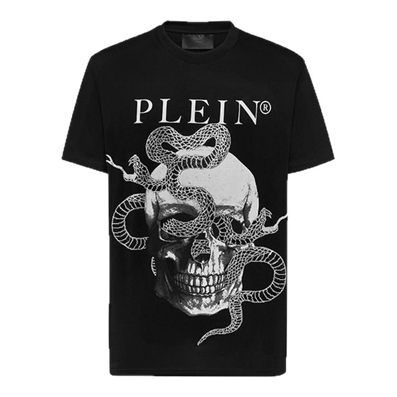 PHILIPP PLEIN 男士Skull&Snake圆领短袖休闲T恤
