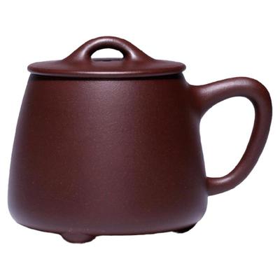 宜兴原矿带盖紫砂杯