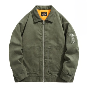 森马棉服男灯芯绒肌理感2024冬季新款飞行员外套厚款夹克oversize