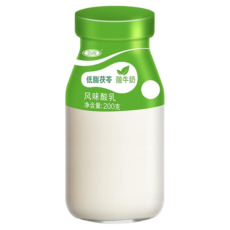 【北京日配到家】三元低脂茯苓酸奶 低温酸奶200g/瓶
