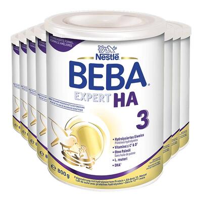 德国雀巢BEBA HA适度水解罗伊氏乳杆菌婴幼儿低敏奶粉3段*8罐